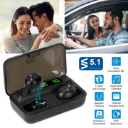 Wireless 5.1 TWS Earbuds In-Ear Stereo Headset Noise Canceling Earphone