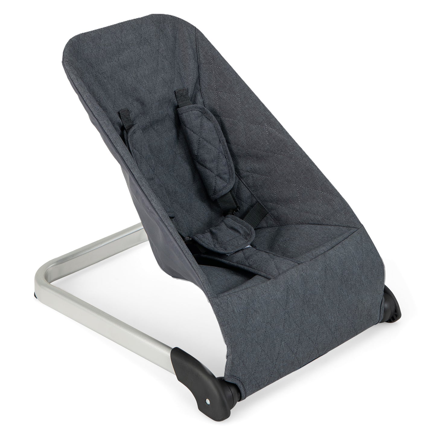 Baby Bouncer Seat with Aluminum and Metal Frame-Light Gray - Gray