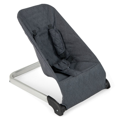 Baby Bouncer Seat with Aluminum and Metal Frame-Light Gray - Gray