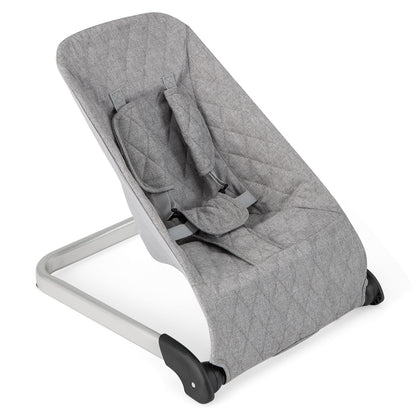 Baby Bouncer Seat with Aluminum and Metal Frame-Light Gray - Light Gray