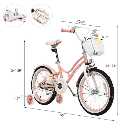 18 Inch Kids Adjustable Bike