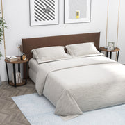 2-tier Round End Table with Storage Shelf and Metal Frame-Brown