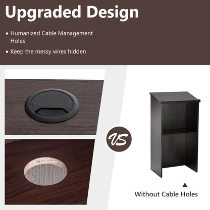 Wooden Floor Standing Podium Speaking Lectern