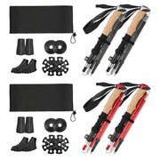 2Pcs Walking Sticks Collapsible Hiking Poles Folding Aluminum Trekking Poles Adjustable Hiking Sticks with EVA Foam Grips for Backpacking Hiking Mount