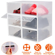 6Pcs Collapsible Stackable Shoe Box