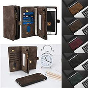 Dark Brown Wallet Case for iPhone 6s Plus