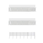 3 Pack Strong Magnetic Spice Rack with 8 Hooks Fridge Oven Microwave