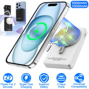 10000mAh Magsafe 3 In 1 Portable Charger PD22.5W Magnetic Fast Charger Fast Charging Power Bank Fit For IOS Phone 15/14 Samsung Galaxy S24 And More