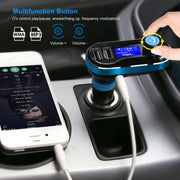 Car Wireless FM Transmitter Dual USB Charger Hands-free Call MP3 Player