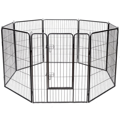 8 Metal Panel Heavy Duty Pet Playpen Dog Fence with Door