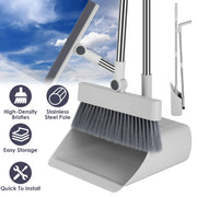 Upright Broom with Dustpan & Squeegee