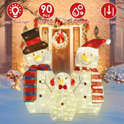 3Pcs 2D Christmas Snowman Yard Decoration