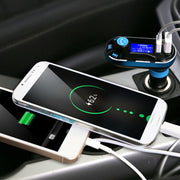 Car Wireless FM Transmitter Dual USB Charger Hands-free Call MP3 Player