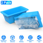 2 Pack 6.6LBS Silicone Freezer Molds