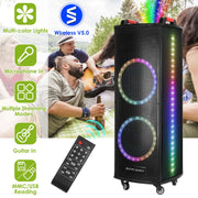 Portable Wireless Party Speaker Colorful Lights DJ PA System