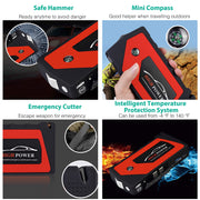 Car Jump Starter Booster 600A Peak 69800mAh Battery Charger