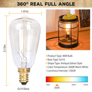 Electric Wax Melt Warmer Vintage Light Bulb Fragrance Candle Warmer