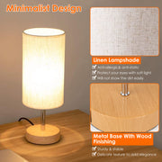 Touch Control Table Lamp 3-Way Dimmable Nightstand Beside Lamp