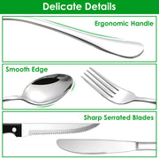 48-Piece Silverware Set Stainless Steel