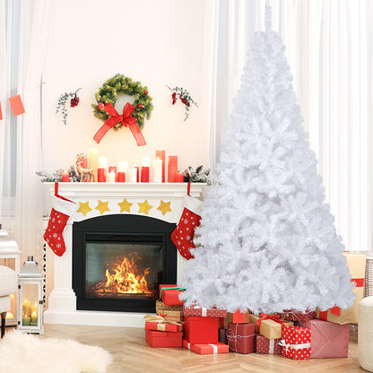 7 ft White Artificial PVC Christmas Tree with Stand