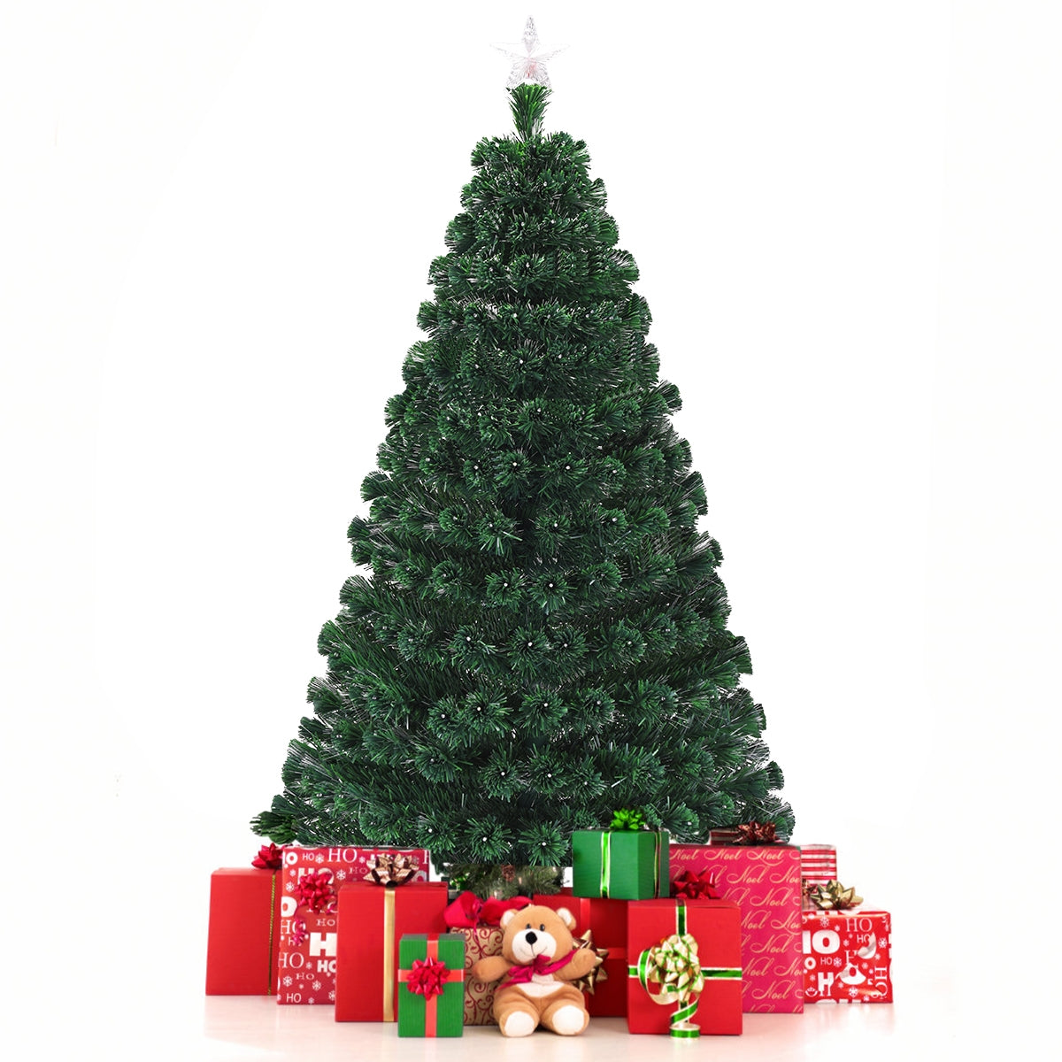 5' / 6' / 7' Multicolor LED Fiber Optic Artificial Christmas Tree-5'