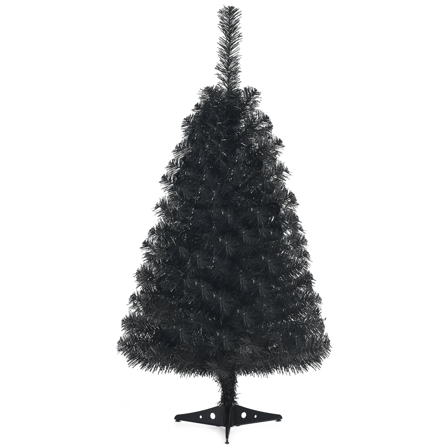 36 Inch Unlit Artificial Christmas Mini Tree with Plastic Stand-Green