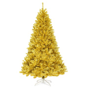 6/7.5 Feet Artificial Tinsel Christmas Tree Hinged with Foldable Stand-7.5 ft - 7.5 Ft