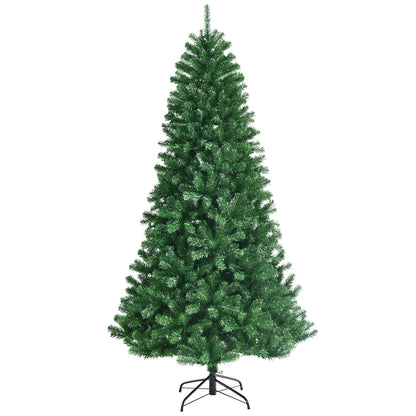 Artificial Hinged Christmas Tree with Remote-controlled Color-changing LED Lights-6' - 7'