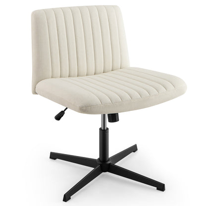 Criss Cross Legged Chair No Wheels 120¬∞ Rocking Adjustable Height-Beige