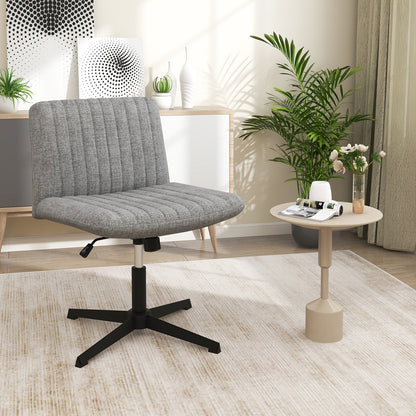 Criss Cross Legged Chair No Wheels 120¬∞ Rocking Adjustable Height-Gray