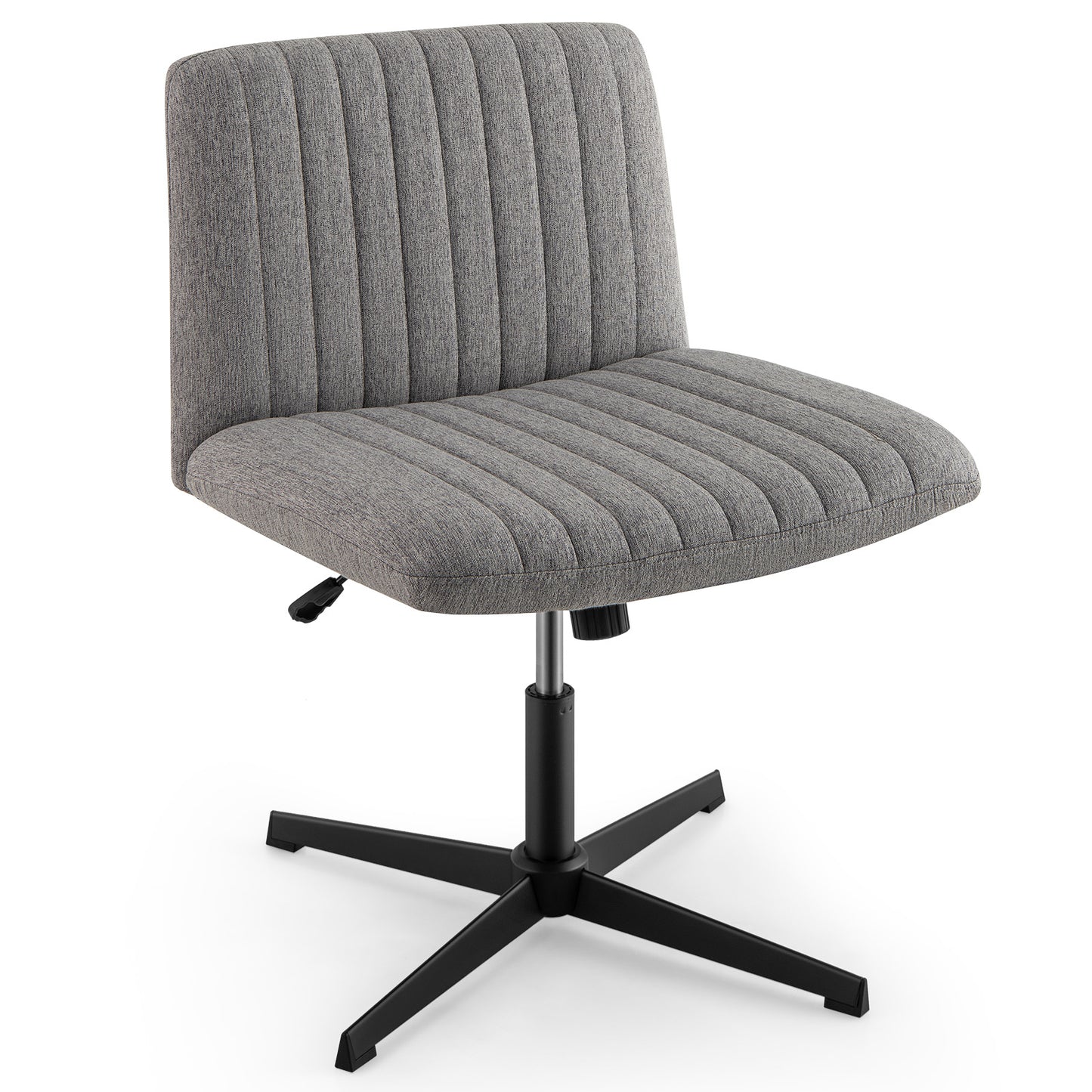 Criss Cross Legged Chair No Wheels 120¬∞ Rocking Adjustable Height-Gray