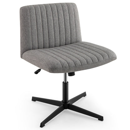Criss Cross Legged Chair No Wheels 120¬∞ Rocking Adjustable Height-Gray