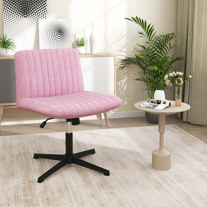 Criss Cross Legged Chair No Wheels 120¬∞ Rocking Adjustable Height-Pink