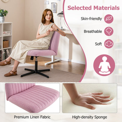 Criss Cross Legged Chair No Wheels 120¬∞ Rocking Adjustable Height-Pink