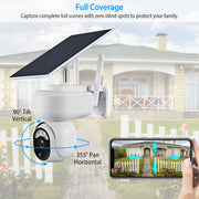 Solar WIFI Security Camera IP66 Waterproof USB Battery Powered