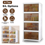 Collapsible Storage Bins with Lid & Wheels