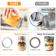 24 Pcs Regular Mouth Canning Jar Metal Rings