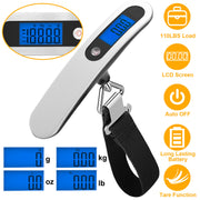 Portable 50kg LCD Digital Luggage Hanging Scale