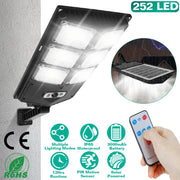 Solar Powered Wall Light 252 LED Beads PIR Motion Sensor Lamp