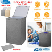 Beige Foldable Laundry Hamper