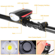 10000lm Bike Headlight USB Rechargeable LED