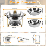 Buffet Server Set, 4.76QT Stainless Steel