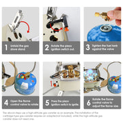 13,000W Windproof 5-Head Camping Gas Stove