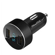 Universal 15W/3.1A Dual USB Car Charger Adapter Aluminum Alloy Fast Car Charging Adapter