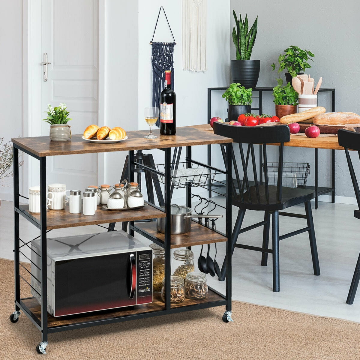 Rolling Industrial Kitchen Baker‚Äôs Storage Shelf
