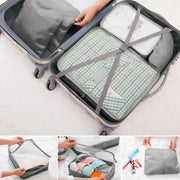 9Pcs Grey Clothes Storage Bags Travel Luggage Organizer