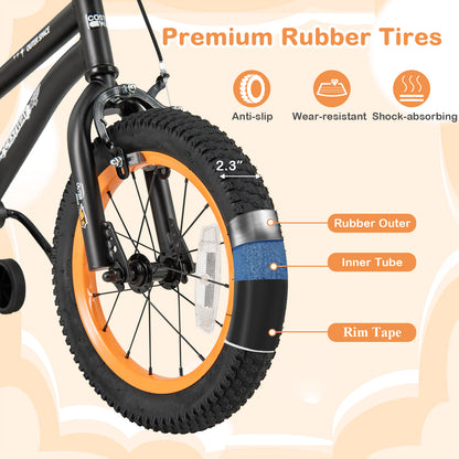 16-Inch Kids Bike Sport Bicycle for 4-7 Years Old with Adjustable Seat and Reflectors-16 inches