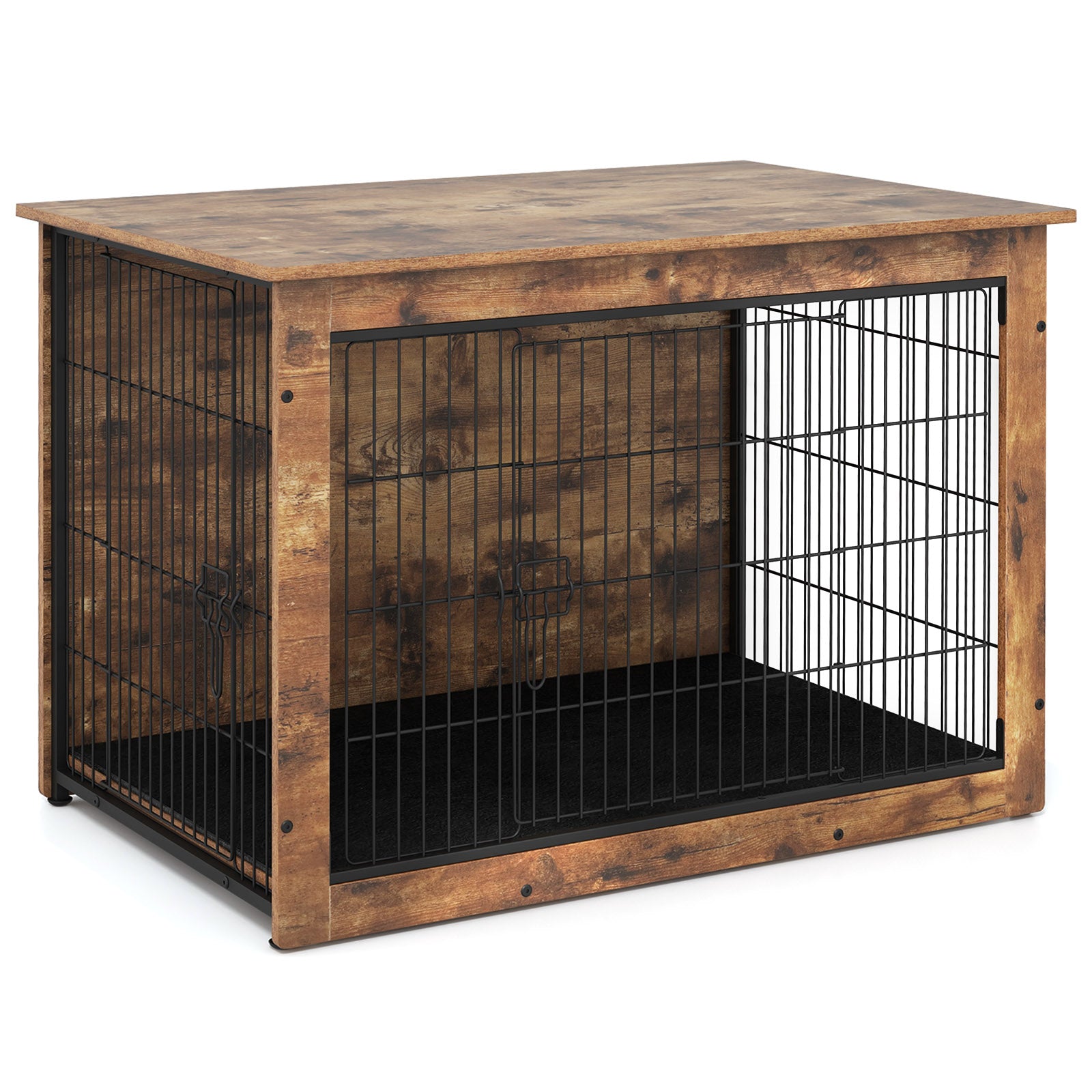 Dog Crate Furniture with Cushion and Double Doors for Small/Medium Dogs-37 Inches - 37 Inches