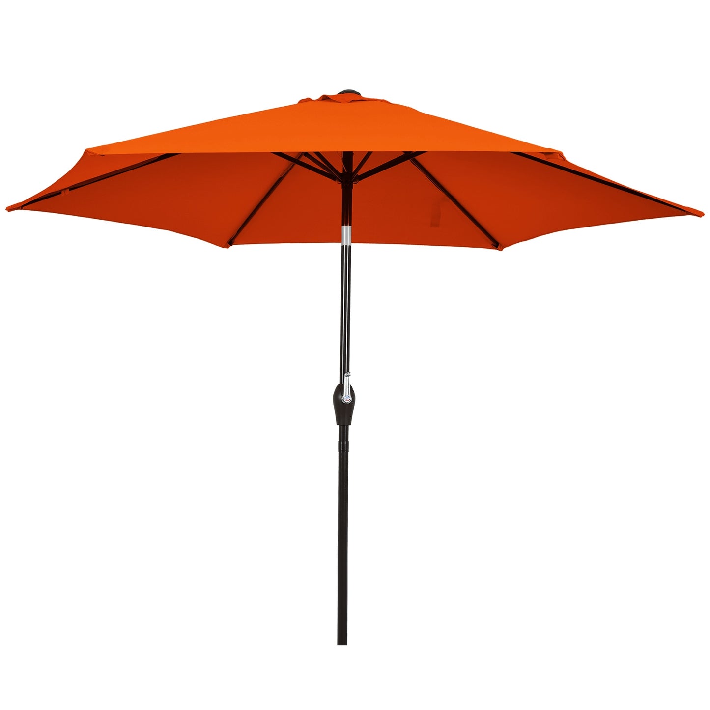10 Feet Outdoor Patio Umbrella with Tilt Adjustment and Crank-Orange - Orange
