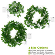 Artificial Ivy Battery Powered String Lights 360Pcs Leaves 100Pcs